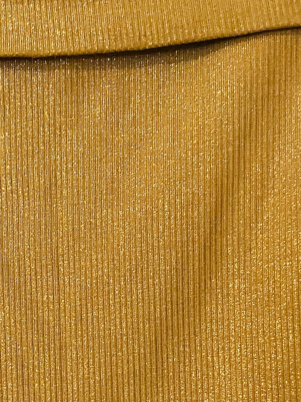 Express Copper Fitted Ribbed Shine Off-Shoulder Ribbed - Picture 3 of 3